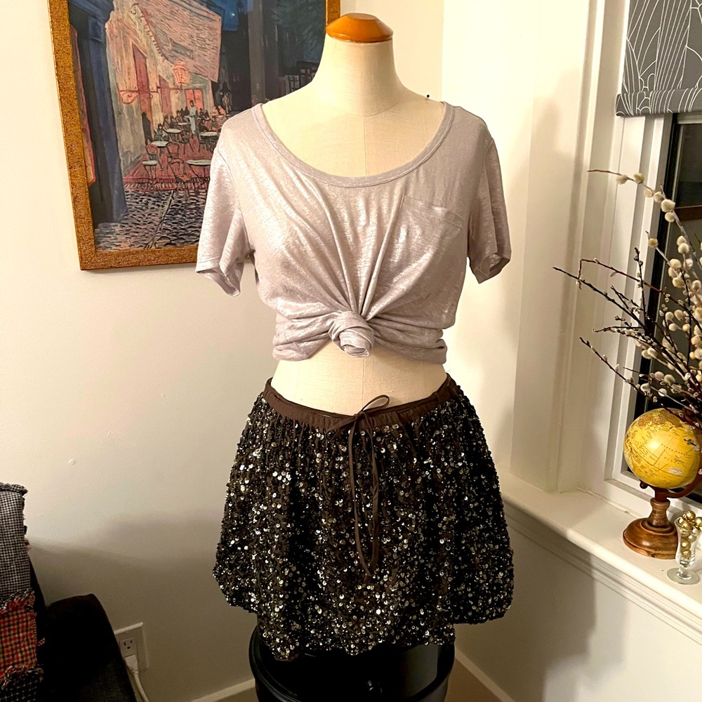 Maison-Scotch Sequin Wrap Skirt - Size M/L